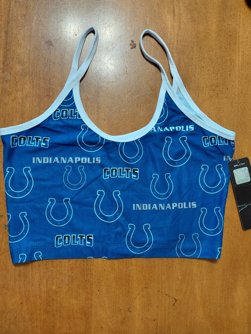 NFL NWT Indianapolis Colts Sport Lounge Bralette Cropped Cami XL